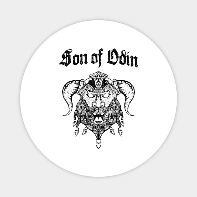 Odin's Son Viking Warrior Nordmann Bart Magnet by Foxxy Merch